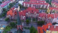 Tenement Kosciuszki Street Elk Kamienice Katedra Aerial View Poland