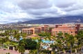 Tenerife,Canary Islands,Spain - March 24, 2019: View on H10 Costa Adeje Palace a seafront hotel with direct access to Playa de La