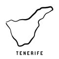 Tenerife island hand drawn map