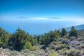 Tenerife and La Gomera viewed from Pico de la Nieve at La Palma, Canary islands, Spain