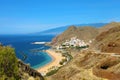 Tenerife panoramic view of San Andres village and Las Teresitas Beach, Canary Islands, Spain Royalty Free Stock Photo