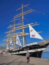 Krusenstern four-masted barque, Russian sail training ship Royalty Free Stock Photo