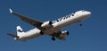 Finnair Airlines flies in the blue sky. Landing at Tenerife Airport