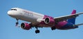 Tenerife, Spain January 17 st, 2024. Airbus A321-271NX Wizz Air Airlines flies in the blue sky Royalty Free Stock Photo