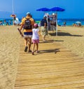 Beach Playa de Las Vistas Canary Spanish island Tenerife Africa Royalty Free Stock Photo