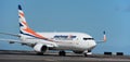 Smartwings Airlines Boeing 737-8Q8. Image of a Smartwings Airlines plane taxiing at Tenerife Royalty Free Stock Photo