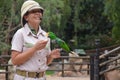 Tenerife, Spain 03.20.2018: Prezentation of parrots in the Jungle park, as a zoological centre Royalty Free Stock Photo