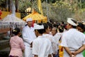 Villagers mingle ahead of the annual Perang Pandan festival in the Balinese village of Royalty Free Stock Photo