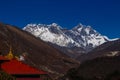 Tengboche and Dingboche Valley in Everest Base Camp Trek, Nepal Royalty Free Stock Photo