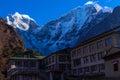 Tengboche and Dingboche Valley in Everest Base Camp Trek, Nepal Royalty Free Stock Photo