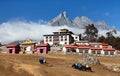 Tengboche Monastery Khumbu yaks Nepal Himalayas Royalty Free Stock Photo