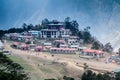 Tengboche Monastery Mountain, view from the mountain. Royalty Free Stock Photo