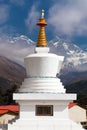 Tengboche Monastery stupa mount Everest Royalty Free Stock Photo