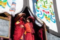 The monks during the Mani Rimdu festival in Tengboche Monastery, Nepal