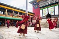 The monks during the Mani Rimdu festival in Tengboche Monastery, Nepal