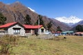 Tengboche village monastery buildings. Royalty Free Stock Photo