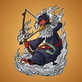 Tengu Japanese Mythology Illustration