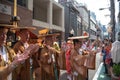 Tenjin Festival in Osaka with thousand of attendant and spectator. Royalty Free Stock Photo