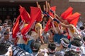 Tenjin Festival in Osaka with thousand of attendant and spectator. Royalty Free Stock Photo