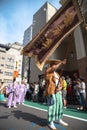 Tenjin Festival in Osaka with thousand of attendant and spectator. Royalty Free Stock Photo