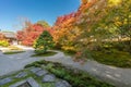 Tenjuan Temple raked gravel Rock Garden. Kyoto, Japan Royalty Free Stock Photo