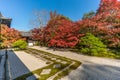 Tenjuan Temple raked gravel Rock Garden. Kyoto, Japan Royalty Free Stock Photo