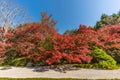 Tenjuan Temple raked gravel Rock Garden. Subtemple of Nanzenji. Located in Higashiyama, Kyoto, Japan. Royalty Free Stock Photo