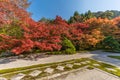 Tenjuan Temple raked gravel Rock Garden. Subtemple of Nanzenji. Located in Higashiyama, Kyoto, Japan. Royalty Free Stock Photo