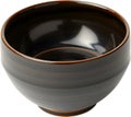Tenmoku tea bowl with dark glaze and elegance. Royalty Free Stock Photo