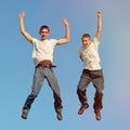 Tennage Boys jumping