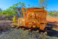 Tennant Creek mine rock crusher rail Royalty Free Stock Photo