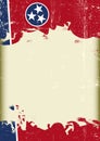 Tennesse Flag grunge background