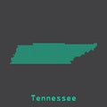 Tennessee abstract dots state map. Dotted style.