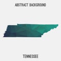 Tennessee map in geometric polygonal,mosaic style.