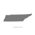 Tennessee map vector icon on white background