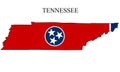 Tennessee map vector illustration. Global economy. State in America. North America. United States. America.