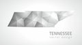 Tennessee mosaic vector 3d grey shadow modern perspective triangle map
