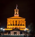 Tennessee state capitol at night