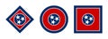 tennessee state flag icon set