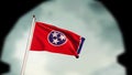 Tennessee State Flag Waves on a sky background. 3d render 4k