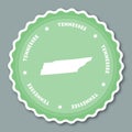 Tennessee sticker flat design.