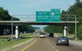 Tennessee, U.S - June 23, 2022 - The highway signs into Interstate 269 South into Jackson, Mississippi and Collierville, and 385