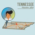 tennessee. Vector illustration decorative design