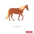 Tennessee walking horse color flat icon Royalty Free Stock Photo