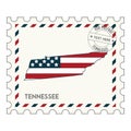 Tennesseepostagestamp. Vector illustration decorative design