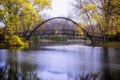 Tenney Park Bridge Royalty Free Stock Photo