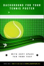 Tennis background template with sample text in separate layer Royalty Free Stock Photo