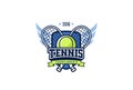 Tennis Badge Logo Design. T-shirt Graphics Sport Identity Label