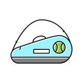 tennis bag color icon vector illustration Royalty Free Stock Photo