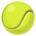 Tennis ball cartoon icon. Yellow soft sphere Royalty Free Stock Photo